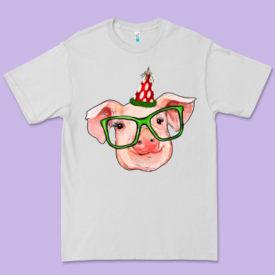 Pig Christmas Premium Tee Designed By Ranaportraitstore