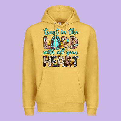 Trust In The Lord With All Your Heart Premium Hoodie Designed By Jahusdesignshop