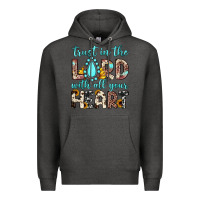 Charcoal Heather trust in the lord with all your heart Premium Hoodie - JahusDesignShop