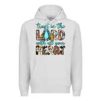 Dove Grey trust in the lord with all your heart Premium Hoodie - JahusDesignShop