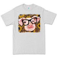 Dove Grey sunflowers pig Premium Tee - RanaPortraitStore