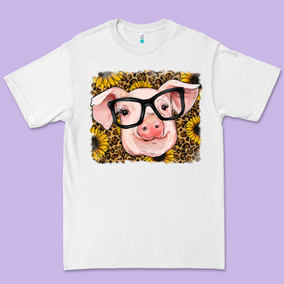 Sunflowers Pig Premium Tee Designed By Ranaportraitstore