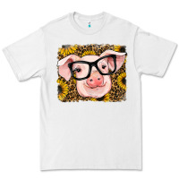 White sunflowers pig Premium Tee - RanaPortraitStore