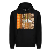 Black Thankful Brushstrokes Premium Hoodie - texasbilliewilder