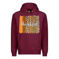 Burgundy Thankful Brushstrokes Premium Hoodie - texasbilliewilder