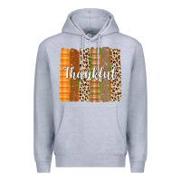 Heather Grey Thankful Brushstrokes Premium Hoodie - texasbilliewilder