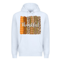 White Thankful Brushstrokes Premium Hoodie - texasbilliewilder