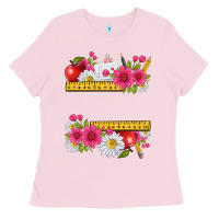 Bubblegum Pink floral teacher Ladies Tee - texasbilliewilder