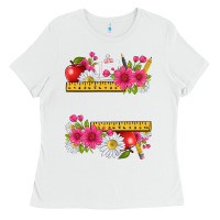 White floral teacher Ladies Tee - texasbilliewilder