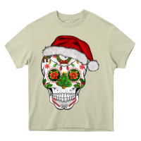 Mossy sugar skull  christmas Heavy Core Tee - BarkalooDesign