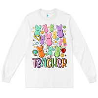 White teacher bunny's Long Sleeve Tee - MaliasSmallBusiness