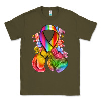 Army Green all color ribbon with boxing gloves Classic Tee - NancyCooperArtShop