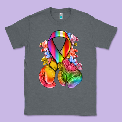 All Color Ribbon With Boxing Gloves Classic Tee Designed By Nancycooperartshop
