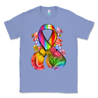 Colony Blue all color ribbon with boxing gloves Classic Tee - NancyCooperArtShop