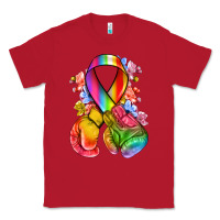 Red all color ribbon with boxing gloves Classic Tee - NancyCooperArtShop