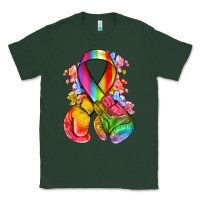 Sports Green all color ribbon with boxing gloves Classic Tee - NancyCooperArtShop