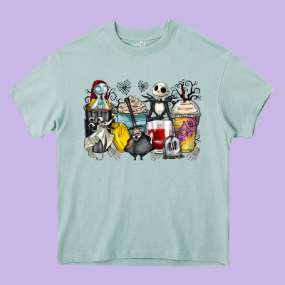 Cartoon Characters Coffee Cups Heavy Core Tee Designed By Zillion Design Studio