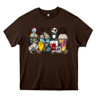 Chocolate Brown cartoon characters coffee cups Heavy Core Tee - Zillion Design Studio