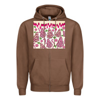 Chestnut pink christmas tree cakes Zipper Hoodie - MaliasSmallBusiness