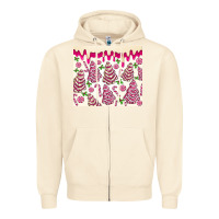 Sandshell pink christmas tree cakes Zipper Hoodie - MaliasSmallBusiness