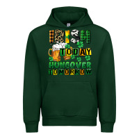 Forest Green Irish today hungover tomorrow Urban Hoodie - CowGirlArtShop