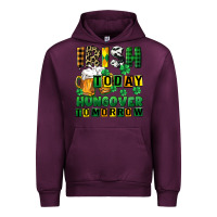 Mauve Wine Irish today hungover tomorrow Urban Hoodie - CowGirlArtShop