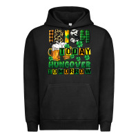 Pigment Black Irish today hungover tomorrow Urban Hoodie - CowGirlArtShop