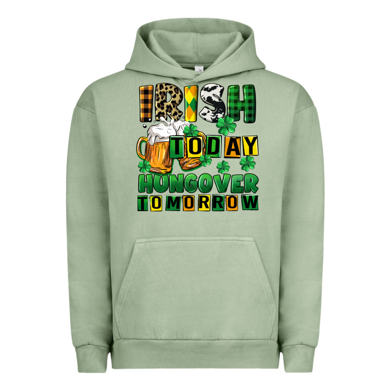Irish Today Hungover Tomorrow Urban Hoodie by CowGirlArtShop | Teevron
