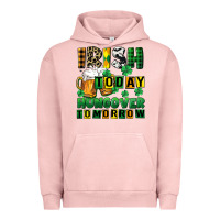 Pigment Salmon Irish today hungover tomorrow Urban Hoodie - CowGirlArtShop
