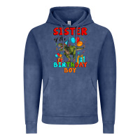 Vintage Denim sister of the birthday boy t rex Vintage Hoodie - Artiststas