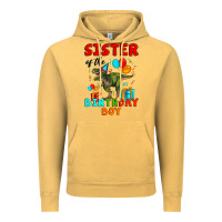 Vintage Mustard sister of the birthday boy t rex Vintage Hoodie - Artiststas