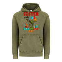 Vintage Olive sister of the birthday boy t rex Vintage Hoodie - Artiststas