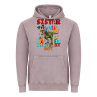 Vintage Zinc sister of the birthday boy t rex Vintage Hoodie - Artiststas