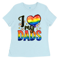 Baby Blue i love my dads Ladies Tee - Zillion Design Studio