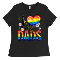 Black i love my dads Ladies Tee - Zillion Design Studio