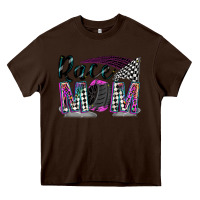 Chocolate Brown race mom Heavy Core Tee - Zillion Design Studio