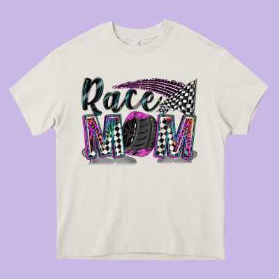 Race Mom Heavy Core Tee Designed By Zillion Design Studio