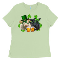 Matcha st. patrick's day charolais and black angus cows Ladies Tee - RanaPortraitStore