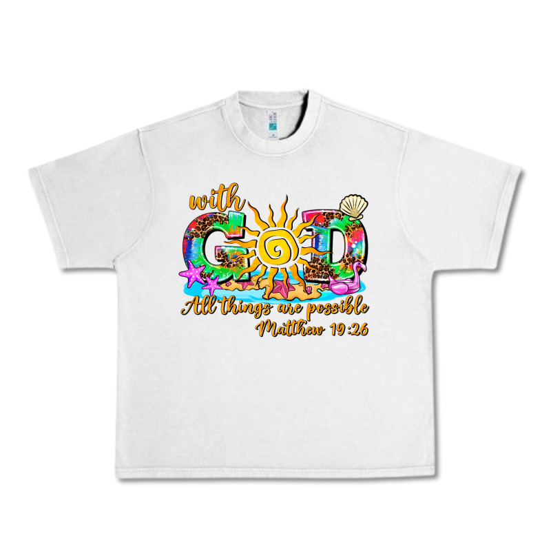 With God All Things Are Possible Summer Urban Heavy Tee by AdoDesignShop | Teevron
