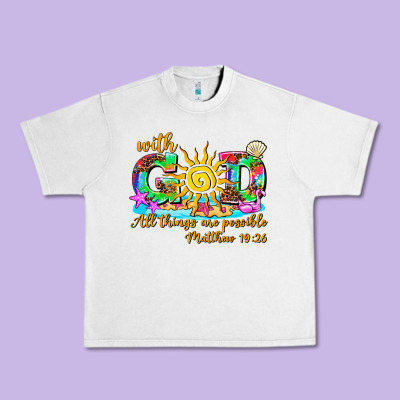 With God All Things Are Possible Summer Urban Heavy Tee Designed By Adodesignshop