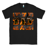 Black American Firefighter Dad Classic Tee - LillyAllenDesigns