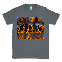 Charcoal Heather American Firefighter Dad Classic Tee - LillyAllenDesigns