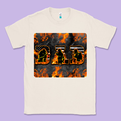 American Firefighter Dad Classic Tee Designed By Lillyallendesigns