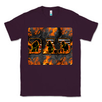 Plum American Firefighter Dad Classic Tee - LillyAllenDesigns