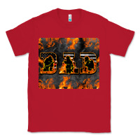 Red American Firefighter Dad Classic Tee - LillyAllenDesigns