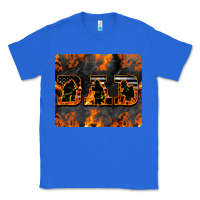 True Royal American Firefighter Dad Classic Tee - LillyAllenDesigns