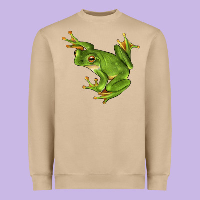 White Lipped Tree Frog Illustrations Heavyweight Sweatshirt Designed By Lillyallendesigns