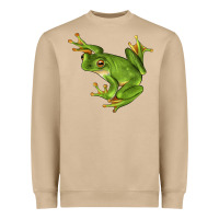 Mushroom White Lipped Tree Frog Illustrations Heavyweight Sweatshirt - LillyAllenDesigns