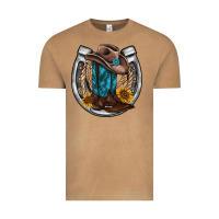 Vintage Camel western horseshoe boots hat rope sunflower Vintage Tee - AdoDesignShop