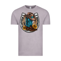 Vintage Zinc western horseshoe boots hat rope sunflower Vintage Tee - AdoDesignShop